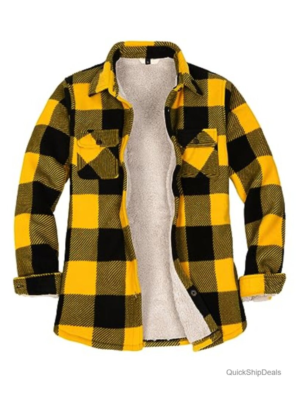 Women's Sherpa Fleece Lined Flannel Plaid Shacket with Pockets